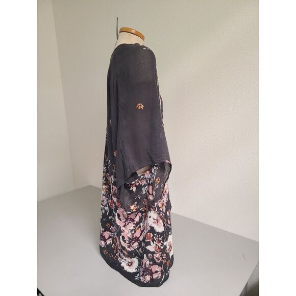 Maurices Moody Floral Lightweight Kimono Soft Rayon Lounge Girl Era‎ One Size - Picture 6 of 8
